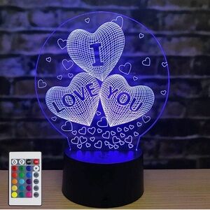 I love you 3D light